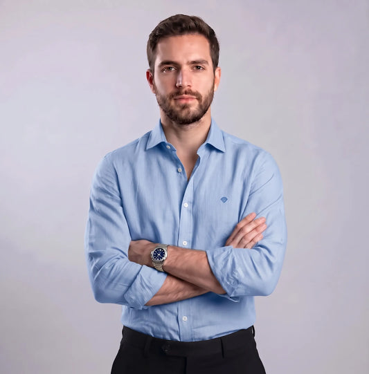 Camisa Lino Premium JT Blue 100% Natural