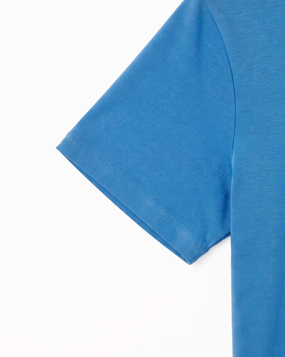 Camiseta de Algodón Premium Azul Stone