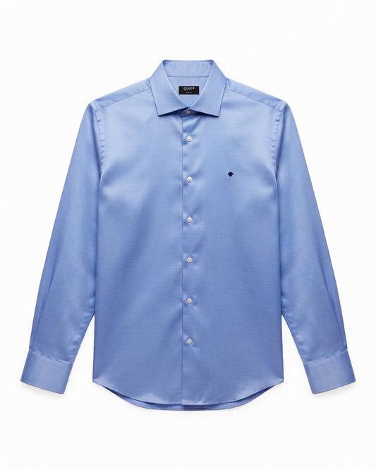 Camisa de Algodón Premium Azul Print