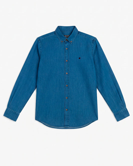 Camisa de Algodón Premium Denim