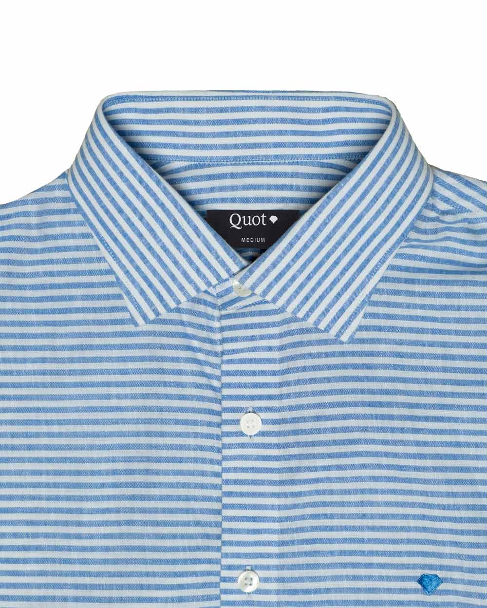 Camisa de Algodón Premium Horizontal Azul