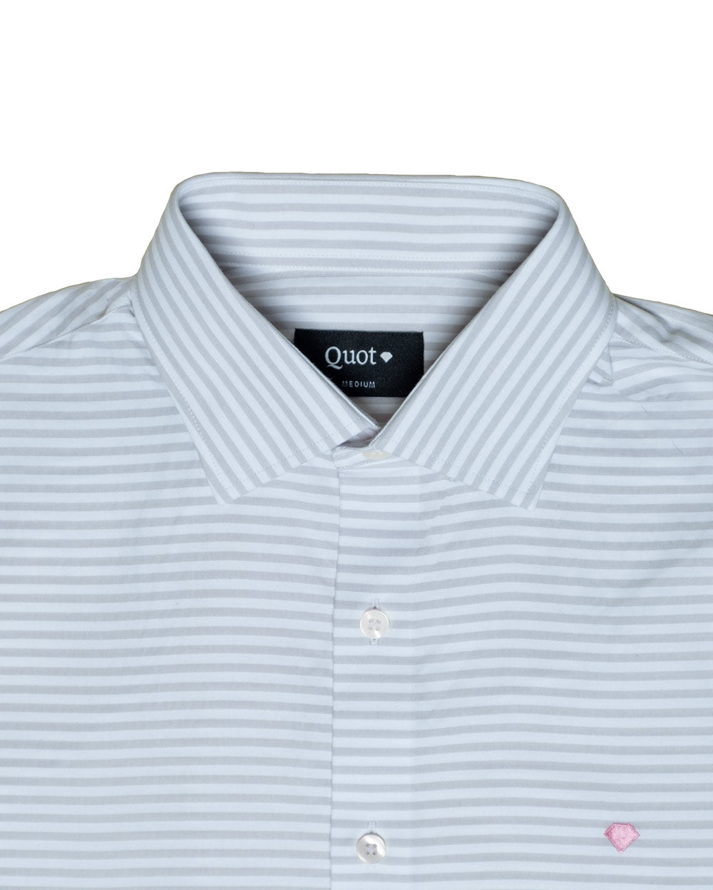 Camisa de Algodón Premium Horizontal Gris