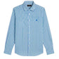 Camisa de Algodón Premium Look Linen Azul Verde