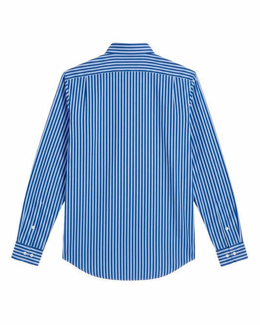 Camisa de Algodón Premium Raya Gruesa Azul