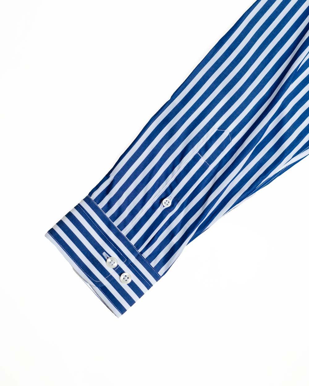 Camisa de Algodón Premium Raya Gruesa Azul