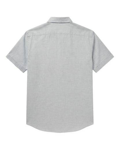 Camisa de Algodón Premium Manga Corta Gris