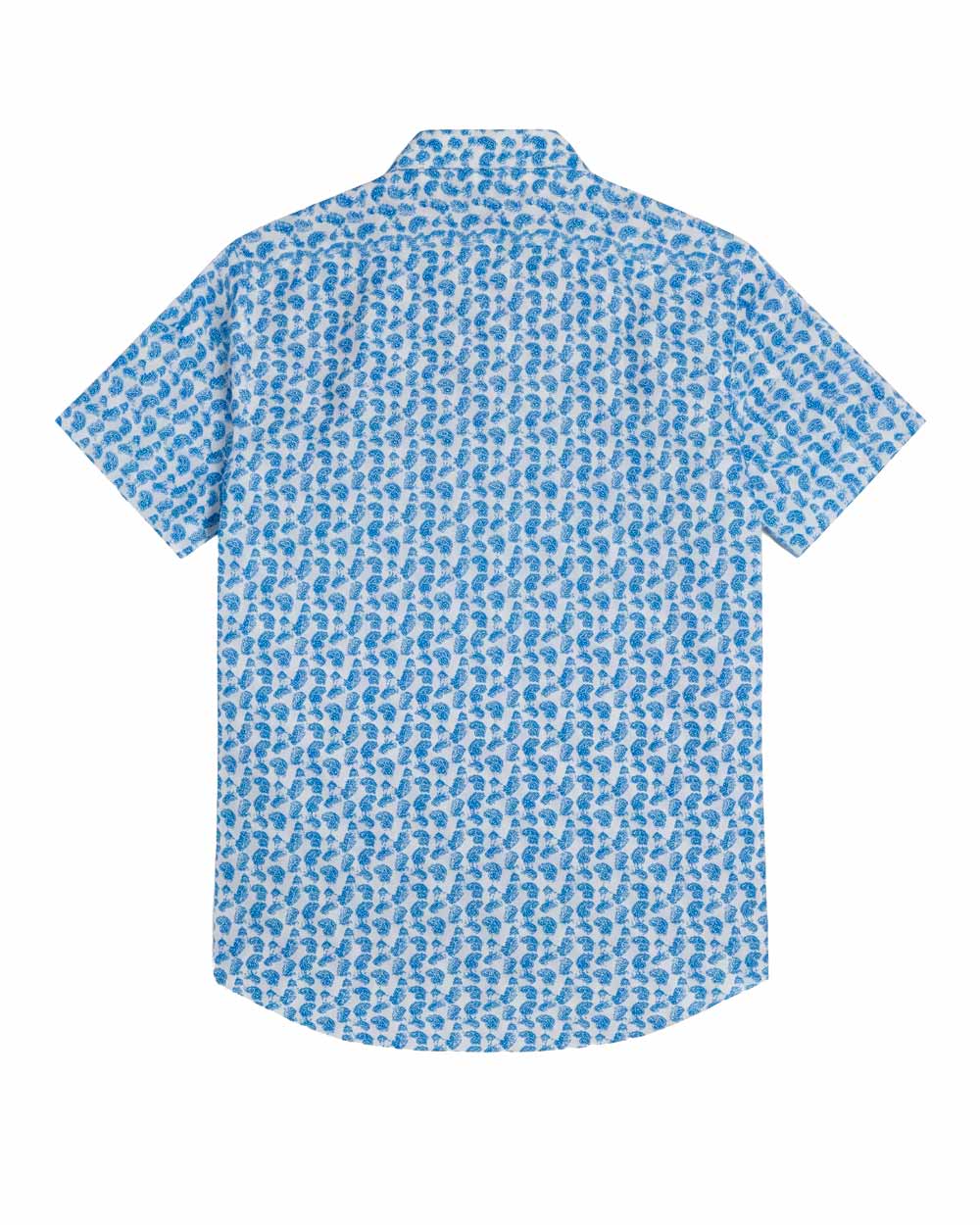 Camisa de Algodón Premium Manga Corta Hojas