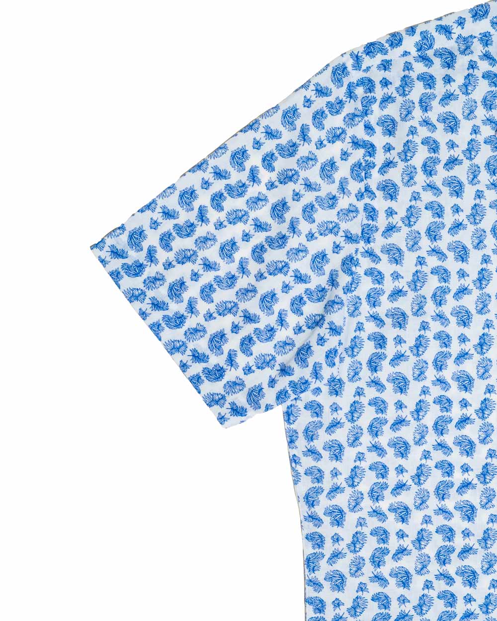 Camisa de Algodón Premium Manga Corta Hojas