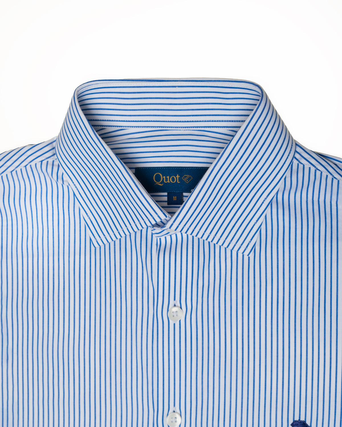 Camisa de Algodón Premium Raya Delgada Azul
