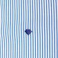 Camisa de Algodón Premium Raya Delgada Azul