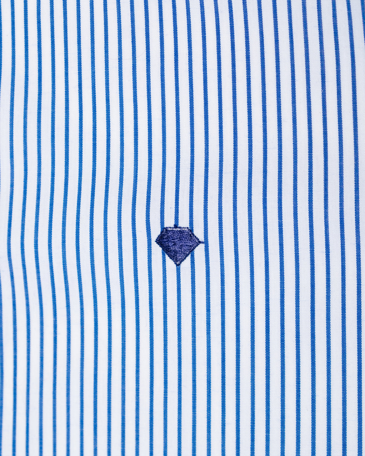 Camisa de Algodón Premium Raya Delgada Azul