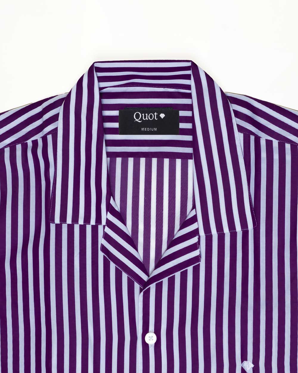 Camisa de Algodón Premium Raya Morada