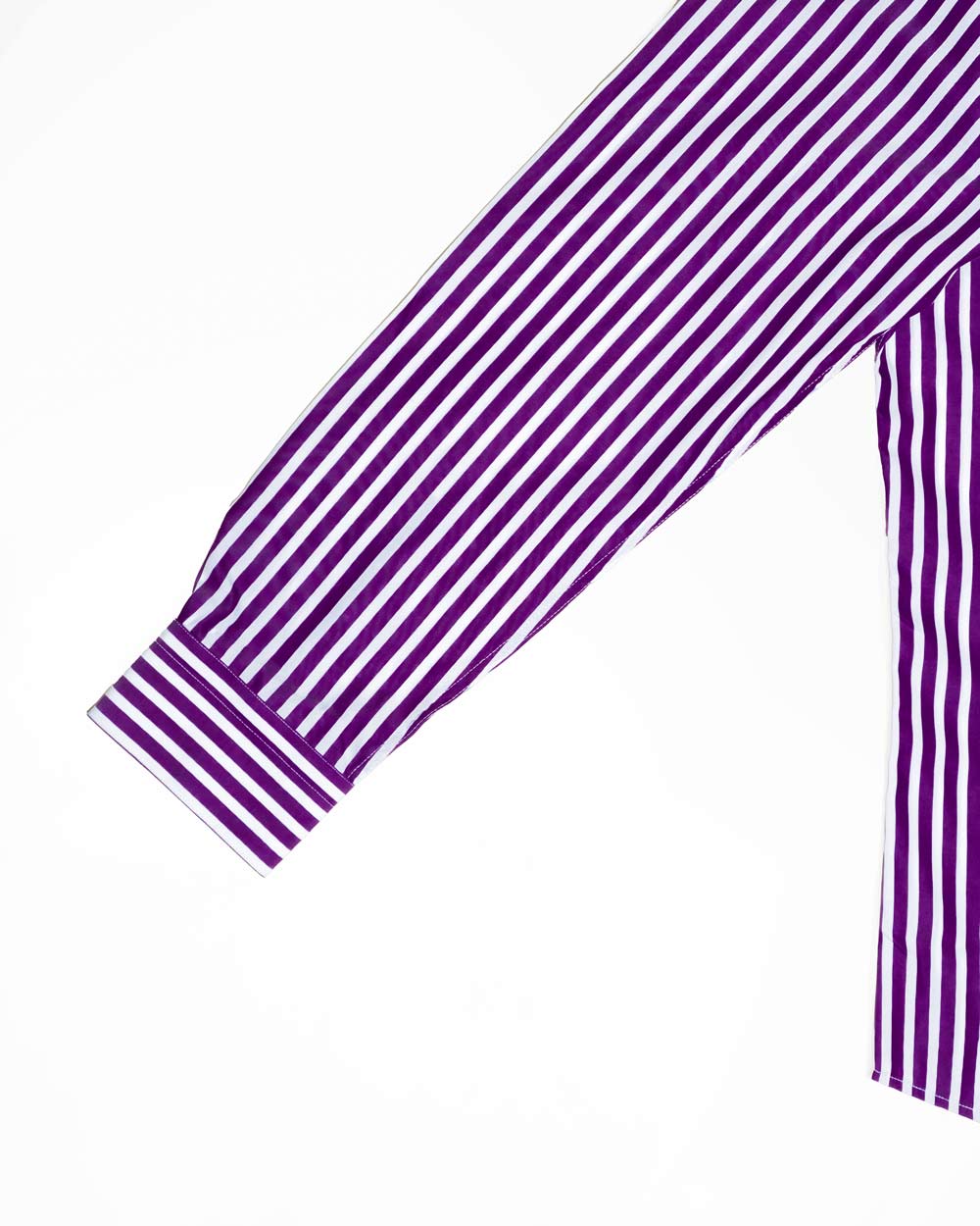 Camisa de Algodón Premium Raya Morada