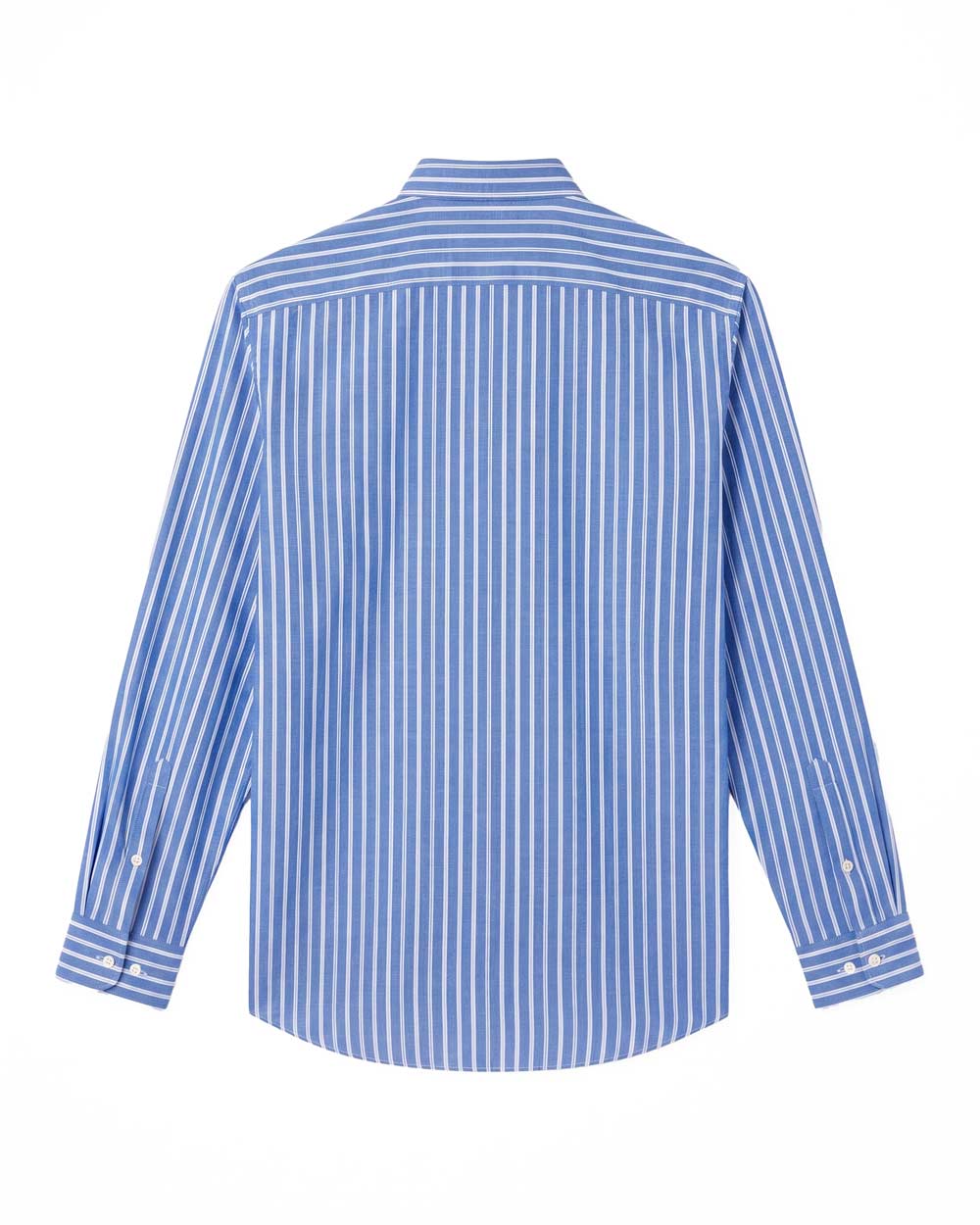 Camisa de Algodón Premium Look Linen Azul