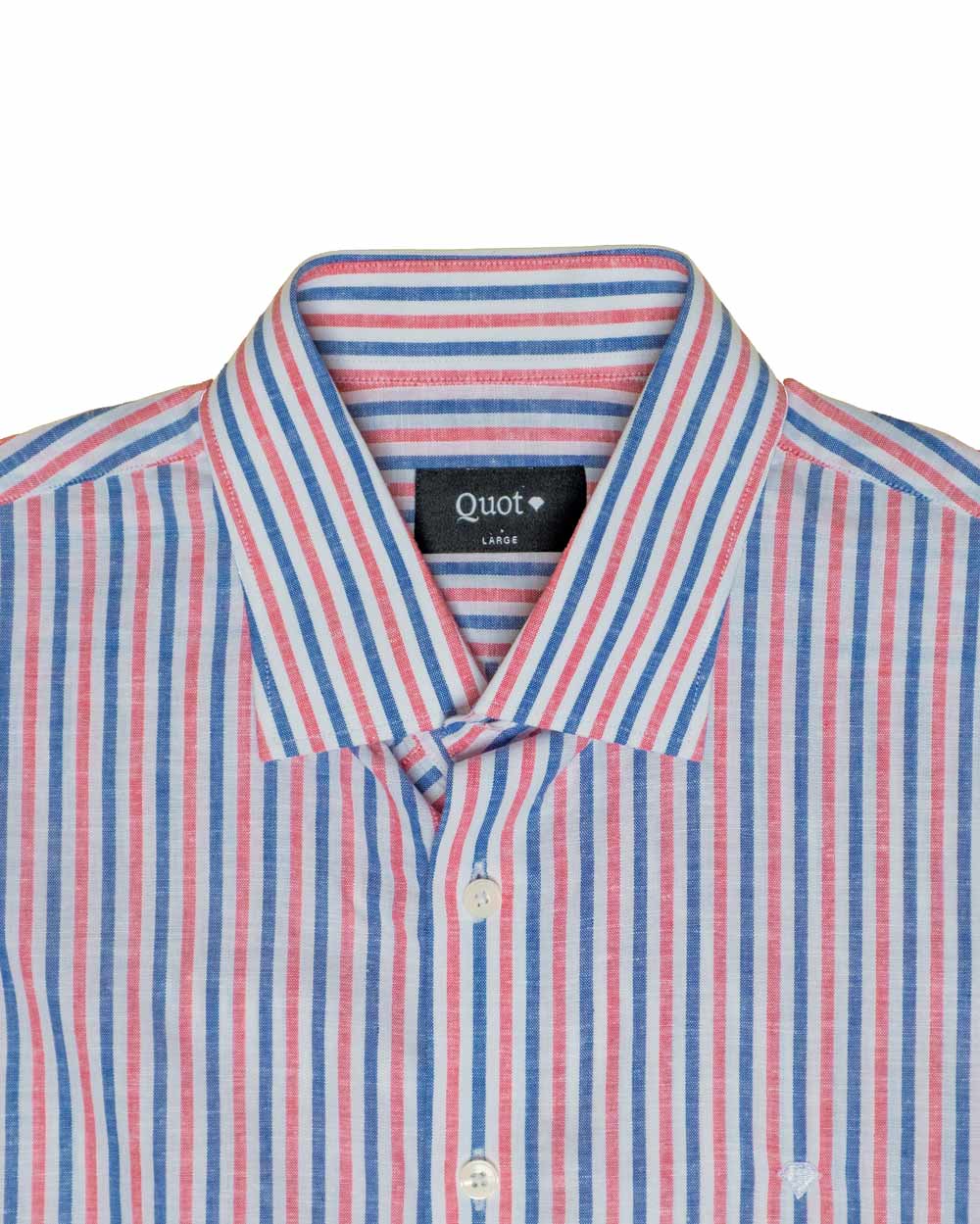 Camisa de Algodón Premium Rojo Azul