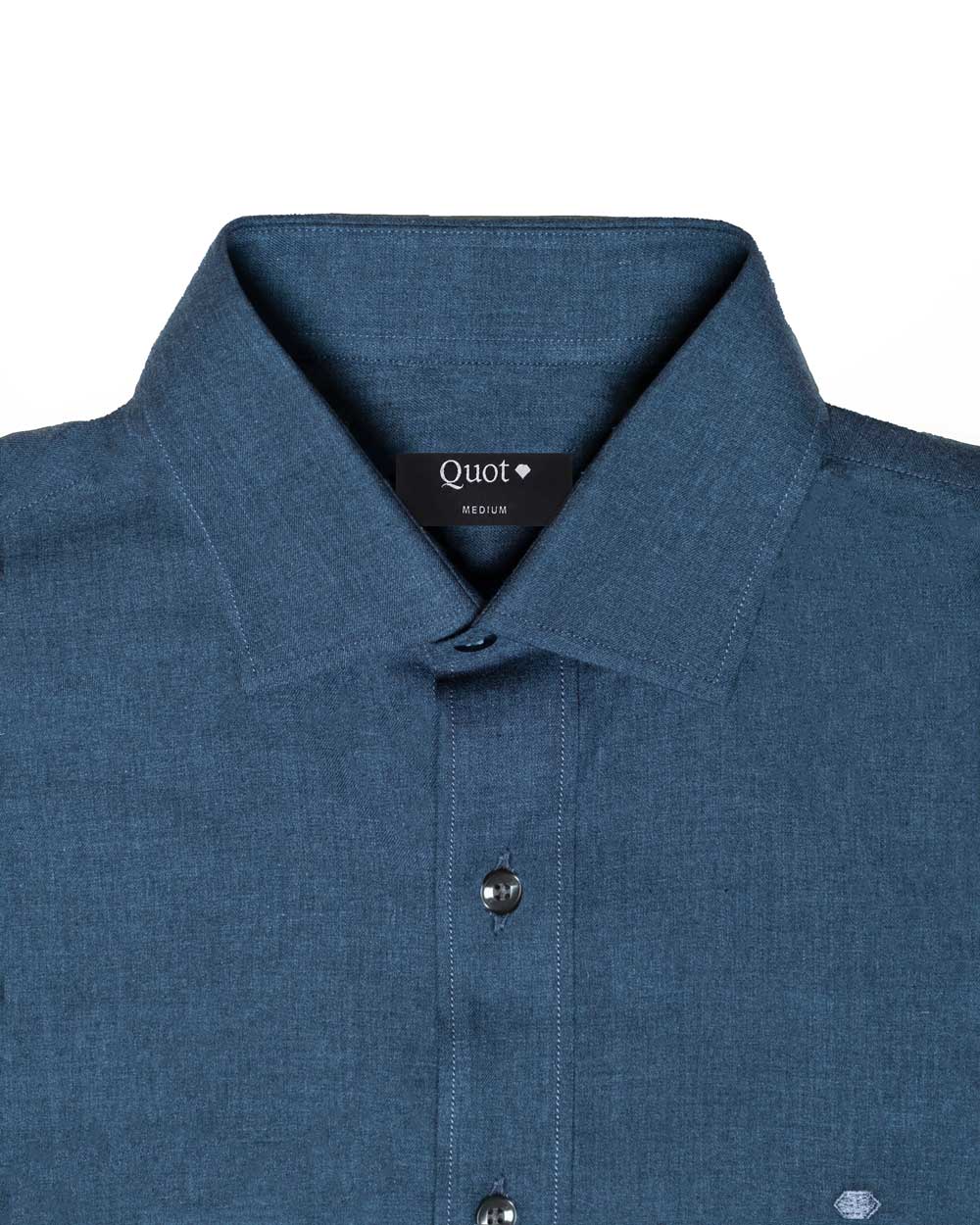 Camisa de Algodón Premium Soft Touch Azul