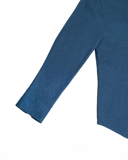 Camisa de Algodón Premium Soft Touch Azul