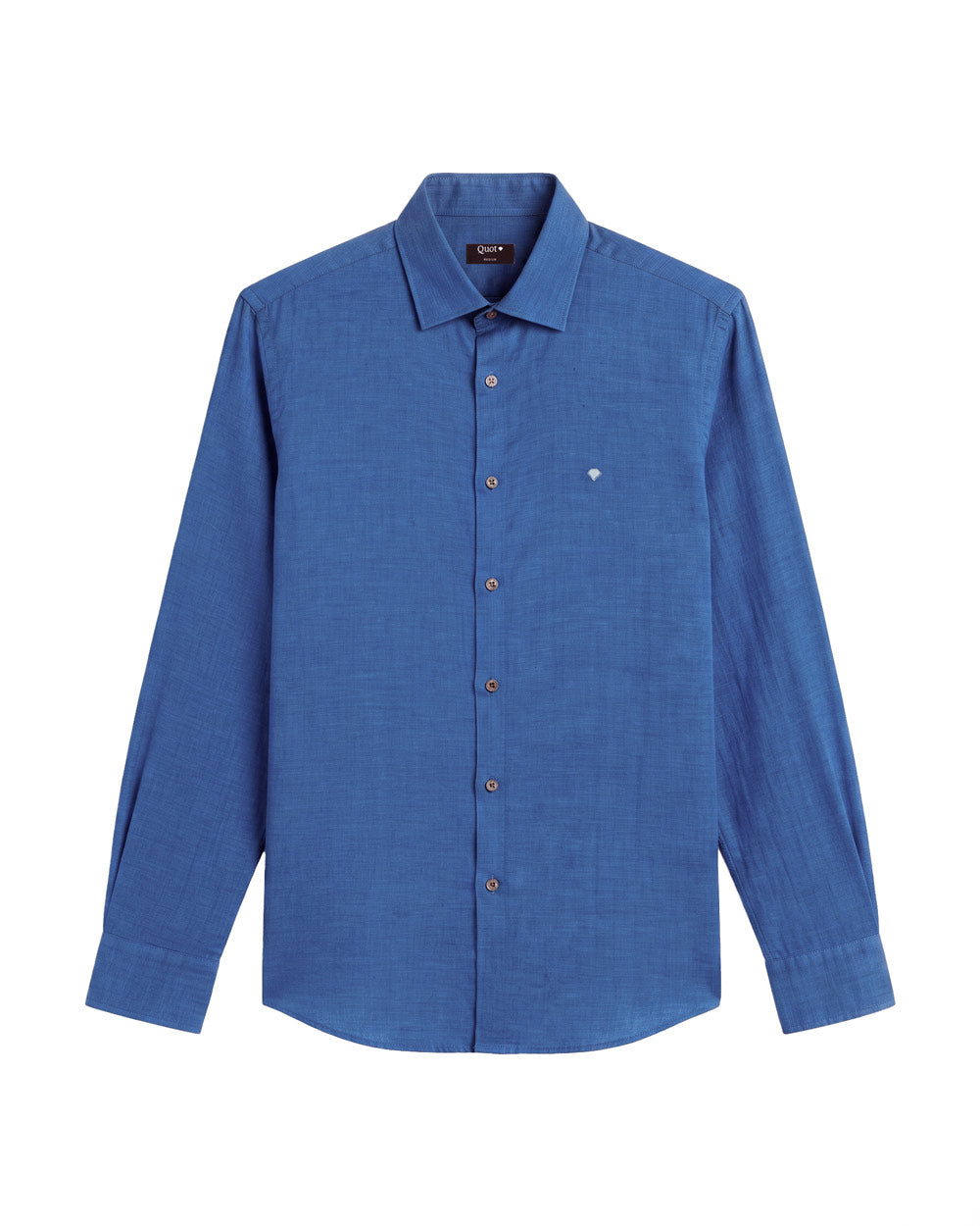 Camisa Lino Premium Azul Rey 100% Natural
