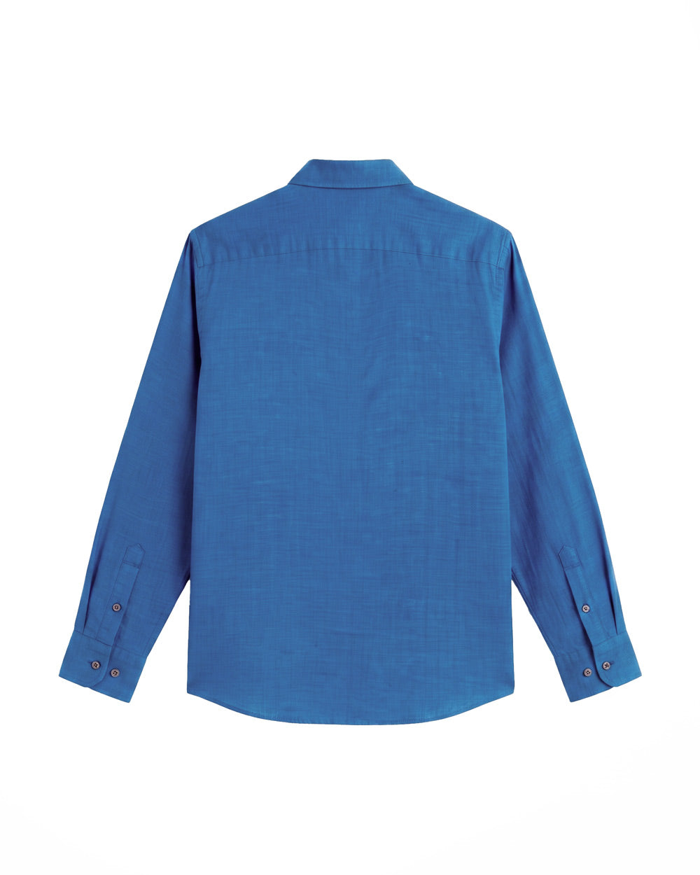 Camisa Lino Premium Azul Rey 100% Natural