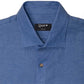 Camisa Lino Premium Azul Rey 100% Natural