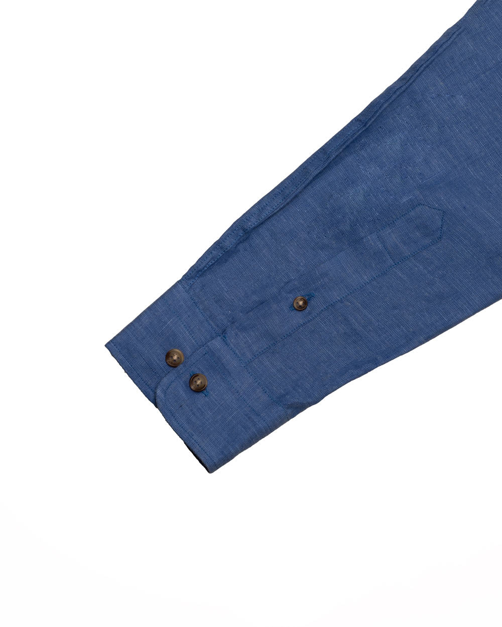 Camisa Lino Premium Azul Rey 100% Natural