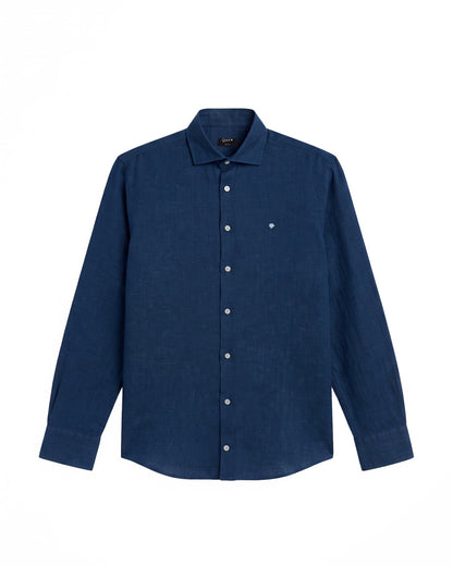 Camisa Lino Premium Deep Sea 100% Natural