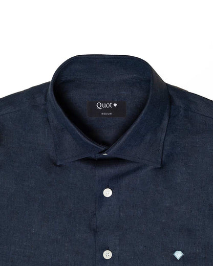 Camisa Lino Premium Deep Sea 100% Natural