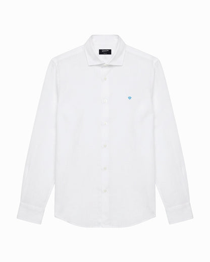 Camisa Lino Premium Blanca 100% Natural