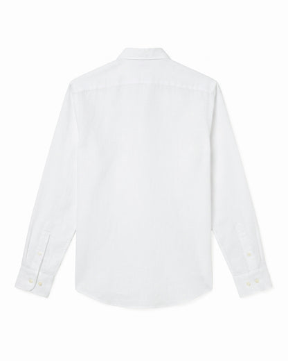 Camisa Lino Premium Blanca 100% Natural