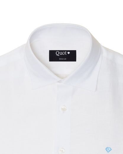 Camisa Lino Premium Blanca 100% Natural