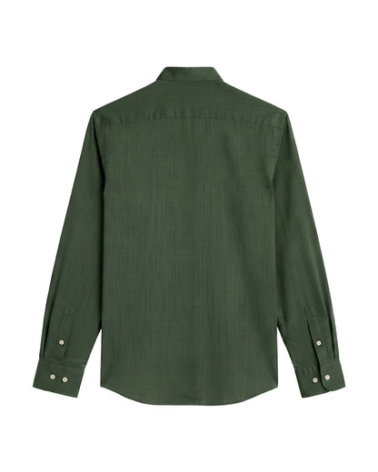 Camisa Lino Premium Olive 100% Natural