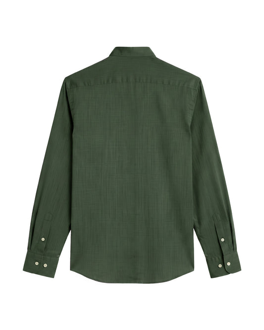 Camisa Lino Premium Olive 100% Natural