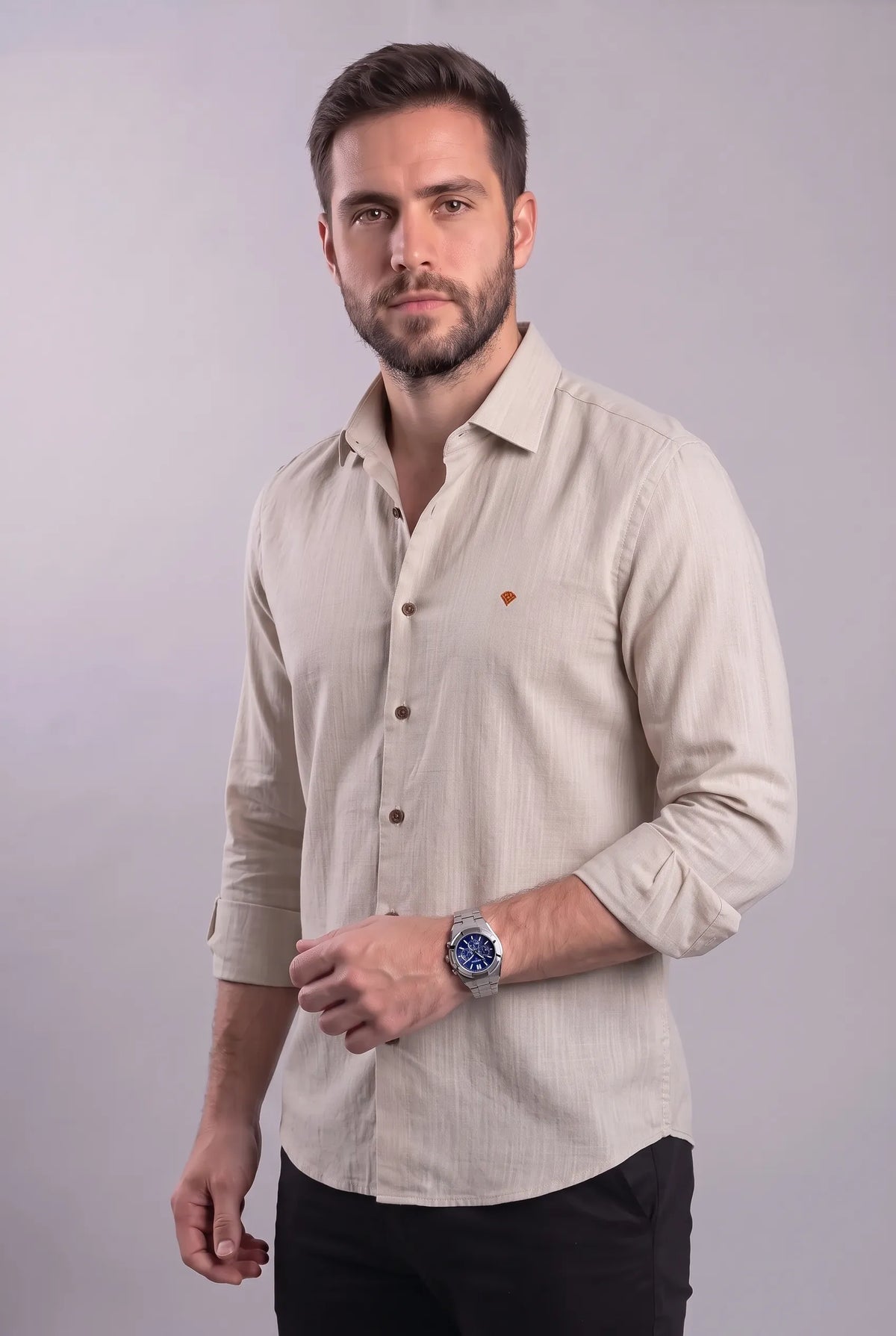 Camisa Lino Sand 100% Natural