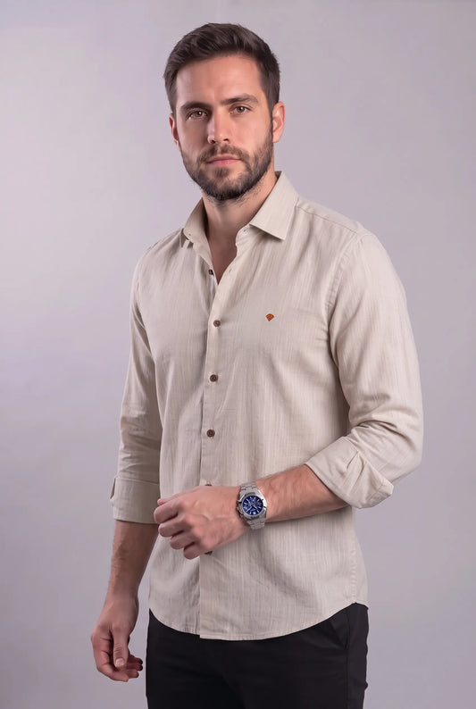 Camisa Lino Sand 100% Natural