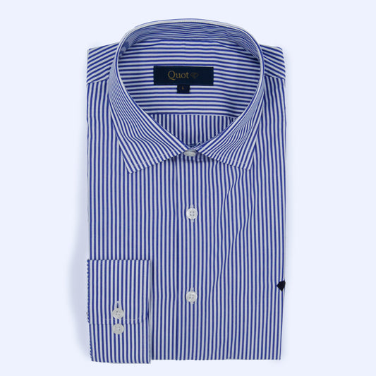 Camisa 100% algodón - Lineas azul