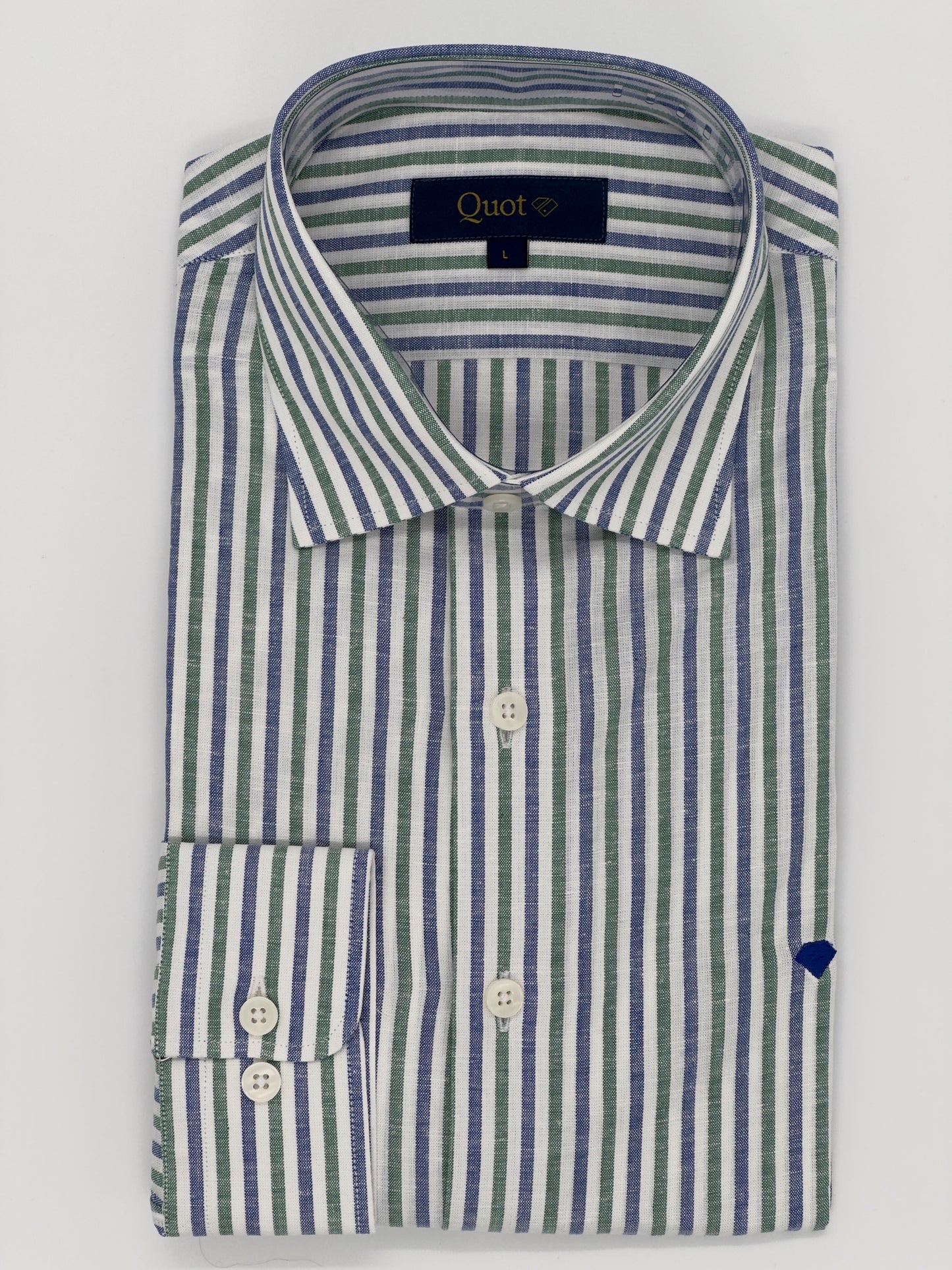 Camisa Linen-Cotton Blend Sea & Pine