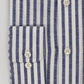 Linen–cotton blend Blue Serene Stripes