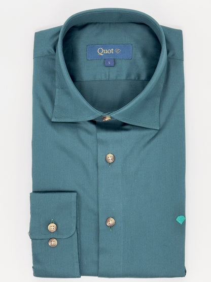 Camisa de Algodón Premium Verde Esmeralda