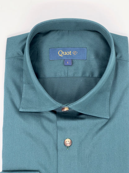 Camisa de Algodón Premium Verde Esmeralda