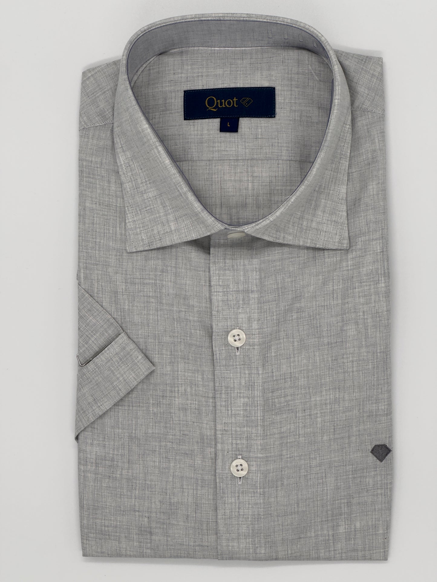 Camisa Manga Corta Gris