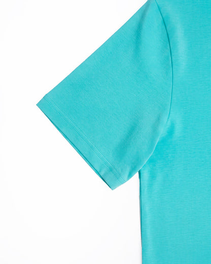 Camiseta de Algodón Premium Aguamarina
