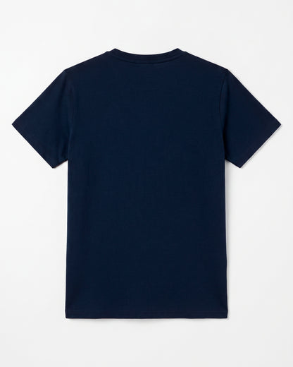 Camiseta de Algodón Premium Azul Oscuro