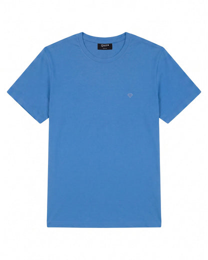 Camiseta de Algodón Premium Azul Stone