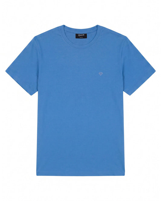 Camiseta de Algodón Premium Azul Stone