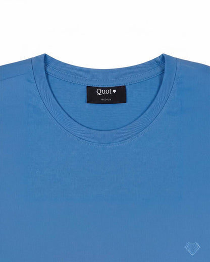 Camiseta de Algodón Premium Azul Stone