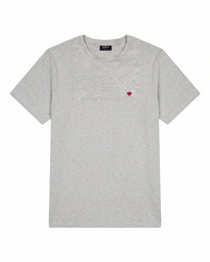 Camiseta de Algodón Premium Gris Oscuro