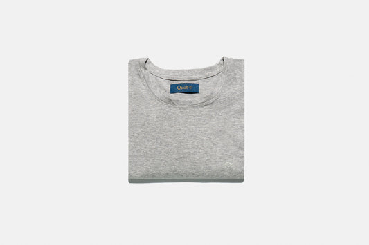 Básica en algodón Premium - Gris con logo gris